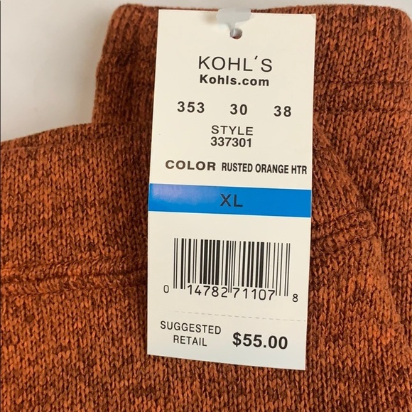 Men’s Haggar Classic Sweater 1/4 zip pullover XL - Picture 5 of 7